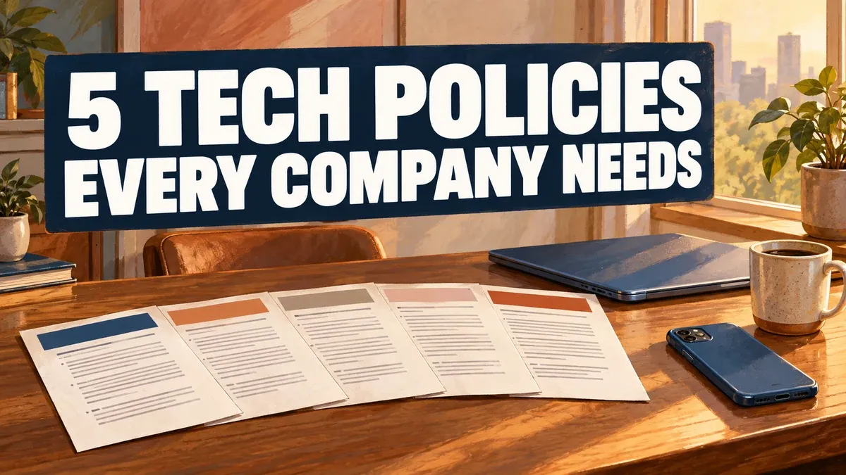 5 Must Have Tech Policies For Your Company