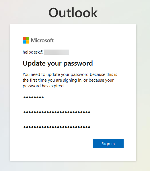 Signing in to your new Microsoft 365 account