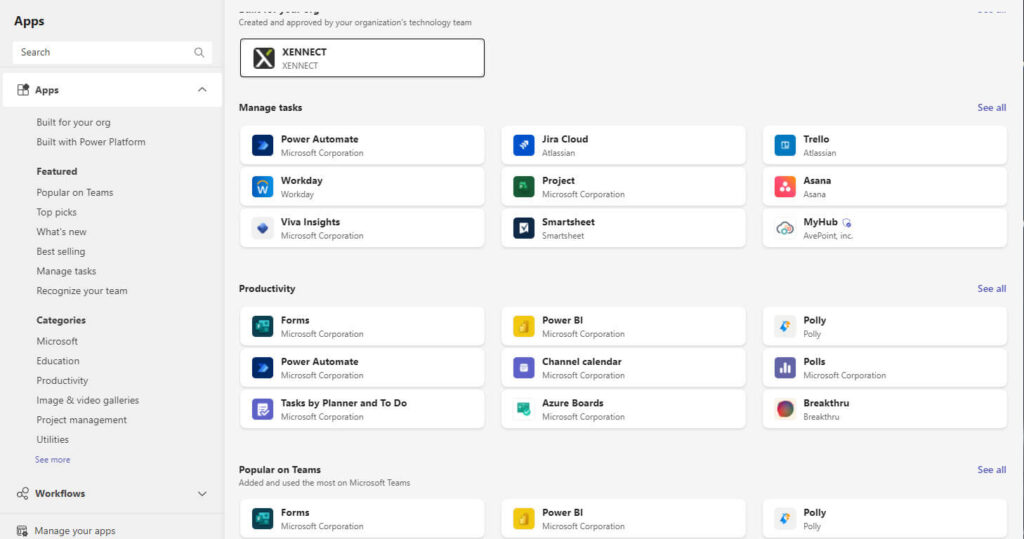 Teams 3rd Party Apps