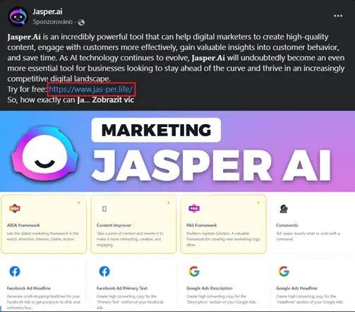 Jasper Malware Ad